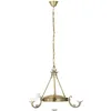 Image de Eglo Suspension Savoy, lampe suspendue 5 flammes vintage, style rustique, suspension en métal patiné, verre satiné blanc, lampe de salle à manger, lampe de salon suspendue avec douilles E14 et E27