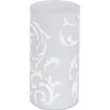 Image de EGLO Lampe de chevet Geo, lampe de table minimaliste en verre opale mat avec motif floral, luminaire de salon avec interrupteur, douille E14