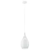 Image de Eglo Lustre RAZONI, suspension à flamme, matériau : acier, verre : satiné, couleur : blanc, douille : E27