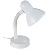 Image de Eglo Lampe de table de chevet Basic, lampe de bureau et de lecture en acier et plastique blanc, douille E27