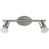 Image de Eglo LED Plafonnier Buzz-LED, lampe de plafond 2 flammes, spot en métal nickel mat, lampe salon, lampe cuisine, spots avec ampoules GU10, blanc chaud, L 28,5 cm