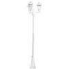 Image de Eglo Lampadaire parisien Navedo à 3 têtes, luminaire extérieur sur pied, lanterne, lampe de jardin et de chemin en fonte d’aluminium blanc et verre, douille E27, h 220 cm, IP44