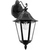 Image de EGLO Lampadaire extérieur Navedo, lampe de chemin, luminaire d'extérieur sur pied, éclairage pour allée et jardin, fonte d'aluminium noir avec patine argentée et verre, E27, IP44, 220 cm