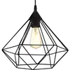 Image de Eglo Lustre TARBES, suspension à flamme vintage au look rétro, matériau : acier, plastique, couleur : noir, douille : E27, Ø 32,5 cm