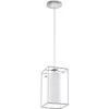 Image de Eglo Suspension Loncino 1, suspension vintage 1 flamme, lampe suspendue en acier, couleur : chrome, verre : satiné, clair, douille : E27, L : 15 cm