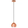 Image de Eglo Suspension luminaire Rocamar, lustre suspendu en métal aspect cuivre et verre transparent, lampe de salon et de salle à manger, douille E27