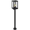 Image de Eglo Lampadaire extérieur Alamonte 1, luminaire sur pied style industriel, lanterne, lampe de jardin et de terrasse en acier galvanisé noir et verre, douille E27, IP44#
