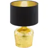 Image de EGLO Lampe de table Manalba, lampe de chevet en métal et tissu, lampe de