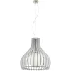 Image de EGLO Suspension luminaire Tindori, lustre chambre vintage en acier, bois et