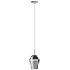 Image de EGLO Suspension luminaire Murmillo, lustre suspendu en acier aspect chromé et verre fumé, lampe de salon et de salle à manger, douille E27