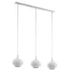 Image de Eglo Suspension Camborne à 3 Ampoules Moderne en Métal, Lampe de Salle à Manger en Blanc, Lampe de Salon Suspendue avec Douille E27, L 89 cm