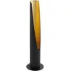 Image de Eglo Lampe de table BARBOTTO, lampe à poser à flamme, lampe à tige en | acier, couleur : noir, or, douille : GU10, interrupteur inclus