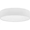 Image de Eglo Plafonnier Pasteri, lampe de plafond moderne à 3 flammes, lampe de salon en textile et plastique blanc, lampe de couloir avec douille E27, Ø 57 cm