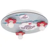Image de EGLO Plafonnier Lalelu, luminaire de plafond, acier blanc, bois coloré