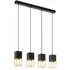 Image de Eglo Suspension Montebaldo, lampe suspendue 4 flammes vintage