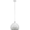 Image de Eglo Suspension Roccaforte, suspension 1 flamme, lampe suspendue en acier, blanc, douille : E27, Ø 40 cm