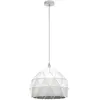 Image de Eglo Suspension Roccaforte, lampe suspendue à une flamme, suspension en acier blanc, douille : E27, diamètre 30 cm