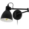 Image de Eglo Applique murale intérieure San Peri, spot vintage et industriel, lampe de lecture avec bras articulé et interrupteur, luminaire pour salon, chambre et bureau, métal noir et blanc, douille E27