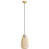 Image de Eglo Suspension luminaire Alobrase, lampe de plafond suspendue, lustre salon ou salle à manger en métal laiton brossé et verre ambré vaporisé, douille E27, Ø 20 cm