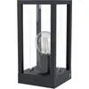 Image de Eglo Lampe d'Extérieur Cascinetta - 1 Ampoule - Vintage - Rétro - Socle en Fonte d'Aluminium Noir et Verre Transparent - Lampe Extérieure avec Douille E27 - Ip44