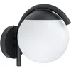 Image de Eglo Applique Murale d'Extérieur Prata Vecchia, 1 Lampe d'Extérieur Moderne, Minimaliste, Applique Murale en Acier Galvanisé Noir et Plastique Blanc, Lampe Extérieure avec Culot E27, Ip44