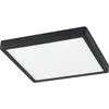 Image de EGLO connect.z Plafonnier LED connecté Fueva-Z, 28,5 cm, lampe de plafond ZigBee pour salle de bains, contrôlable par appli et commande vocale, blanc chaud - froid, dimmable, noir, IP44