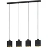 Image de Eglo Suspension luminaire Esteperra à 4 lampes, lustre suspendu vintage et