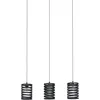 Image de Eglo Suspension Cremella, lampe suspendue 3 flammes vintage, style industriel, lampe en acier noir, lampe de salle à manger, lampe de salon suspendue avec douille E27, L 94 cm