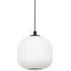 Image de Eglo Suspension luminaire Mantunalle, lampe de plafond suspendue, lustre salon ou salle à manger en métal noir et verre blanc, douille E27, Ø 20 cm