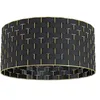 Image de Eglo Luminaire plafonnier Marasales, lustre élégant en métal laiton et tissu noir, lampe de plafond pour salon et chambre à coucher