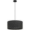 Image de Eglo Suspension luminaire Marasales, lustre chambre élégant, plafonnier salon ou salle à manger en textile et métal laiton, douille E27, Ø 55 cm