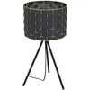 Image de Eglo Lampe de chevet Marasales, lampe de table élégante, lampe de salon en tissu et métal laiton Noir, luminaire design avec interrupteur, douille E27