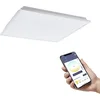Image de Eglo connect.z Panneau LED connecté Herrora-Z, luminaire plafonnier 59,5 cm, lampe de plafond intelligente ZigBee contrôlable par appli et commande vocale, blanc chaud - froid, dimmable