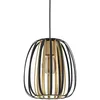 Image de Eglo Suspension luminaire Encinitos, lustre chambre en métal noir et laiton brossé, plafonnier salon ou salle à manger, douille E27, Ø 25,5 cm