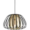 Image de Eglo Suspension luminaire Encinitos, lustre chambre en métal noir et laiton brossé, plafonnier salon ou salle à manger, douille E27, Ø 37,5 cm