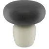 Image de Eglo Lampe de table Cahuama, éclairage de chevet avec abat-jour en verre, luminaire en céramique blanche et verre fumé gris, douille E27, 30 cm