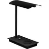 Image de Eglo Lampe de chevet LED Arenaza, lampe de table dimmable pour bureau avec touche et chargeur sans fil QI, luminaire design métal noir, blanc chaud