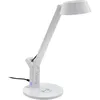 Image de Eglo Lampe de chevet LED Banderalo, lampe de table dimmable pour bureau avec chargeur sans fil QI, luminaire design en plastique blanc, blanc chaud, neutre, froid