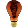 Image de Eglo Lampe LED E27 dimmable, filament vintage spirale, ampoule Edison, éclairage rétro, 4 watts, 30 lumens, blanc chaud, verre cuivré, 2000 Kelvin, A75, Ø 7,5 cm