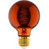 Image de Eglo Lampe LED E27 dimmable, filament vintage spirale, ampoule Edison, globe éclairage rétro, 4 watts, 30 lumens, blanc chaud, verre cuivré, 2000 Kelvin, G80, Ø 8 cm
