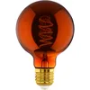 Image de Eglo Lampe LED E27 dimmable, filament vintage spirale, ampoule Edison, globe éclairage, 4 watts, 30 lumens, blanc chaud, verre cuivré, 2000 Kelvin, G95, Ø 9,5 cm