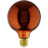Image de Eglo Lampe LED E27 dimmable, filament vintage spirale, ampoule Edison, globe éclairage rétro, 4 watts, 30 lumens, blanc chaud, verre cuivré, 2000 Kelvin, G125, Ø 12,5 cm