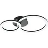 Image de Eglo connect.z Luminaire plafonnier LED connecté Parrapos-Z, ZigBee, lampe de plafond contrôlable par application et commande vocale Alexa, blanc chaud - froid, dimmable, noir et blanc, 45 x 30 cm