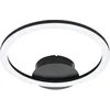 Image de Eglo connect.z Luminaire plafonnier LED connecté Parrapos-Z, ZigBee, lampe de plafond contrôlable par application et commande vocale Alexa, blanc chaud - froid, dimmable, noir et blanc, 34 x 30 cm