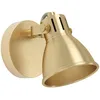 Image de Eglo Applique murale intérieure Seras, luminaire d'intérieur avec spot orientable, lampe élégante pour salon et couloir, métal laiton brossé, avec ampoule LED GU10, blanc chaud