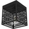 Image de Eglo Luminaire plafonnier Piedritas, lampe de plafond carrée au style vintage et industriel, lampe de salon minimaliste en acier noir, douille E27, 18 x 18 cm