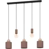 Image de Eglo Suspension luminaire Gazzola, lustre à 5 lampes pour salon et salle à