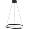 Image de Eglo Suspension luminaire LED Ruotale, lustre cercle pour salon et salle à manger, lampe de plafond suspendue en métal noir et plastique blanc, blanc chaud