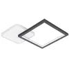 Image de Eglo Luminaire plafonnier LED Gafares, lampe de plafond dimmable avec télécommande, lampe de salon carrée en aluminium et acier blanc et noir, blanc chaud - froid