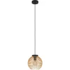 Image de Eglo Suspension luminaire Venezuela, lustre pour salon et salle à manger, lampe de plafond à suspendre en métal noir et doré, douille E27